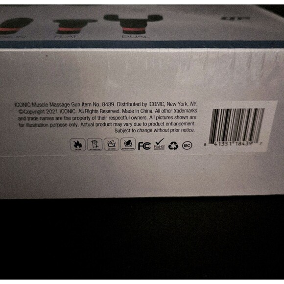 Iconic Fitness Massager Percussion Hand Held 4 Heads 6 Speeds Black NEW SEALED! - Picture 6 of 7